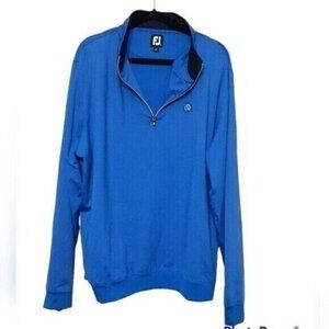 Footjoy FJ golf pullover jacket men's XXL quarter zip closure blue training Y2K